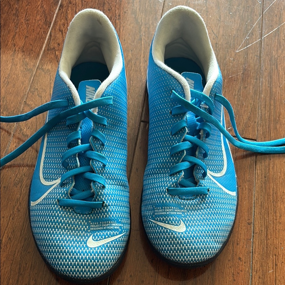 Nike Blue and White Sneakers with Breathable Mesh